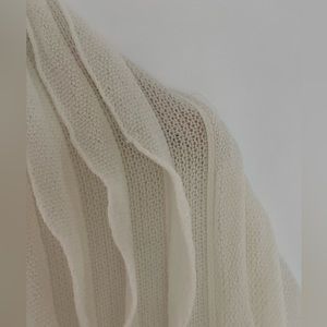 Long Textured Cream Scarf